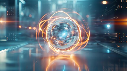 Fototapeta premium This image about Explore the cutting edge of innovation with our collection showcasing the marvels of futuristic technology, from AI and robotics to quantum computing and space exploration