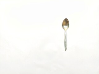 A spoon with a white background