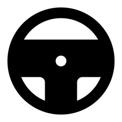 steering wheel solid icon fat UI