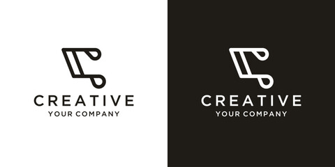 Letter C  music , tone logo design inspiration