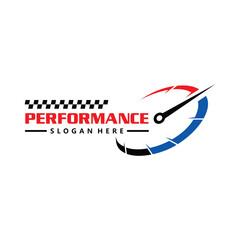 performance car speed logo design template 