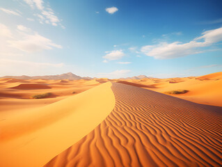 sand dunes in the desert created with generative ai