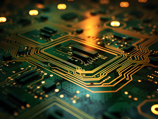 electronic circuit board created with generative ai