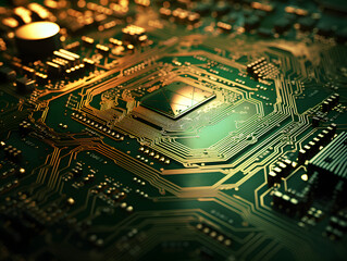 circuit board background created with generative ai