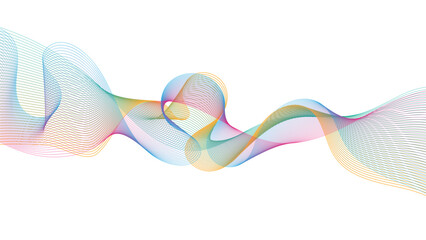 Wavy Abstract background with business lines, business curve lines, graphic element colorful vector illustration background