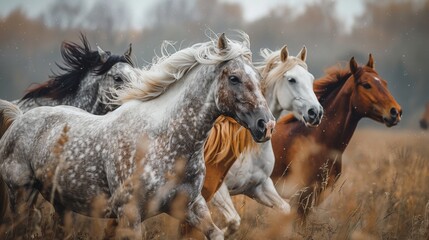 Diverse artistic horse images showcased on calendar pages with unique styles and natural lighting