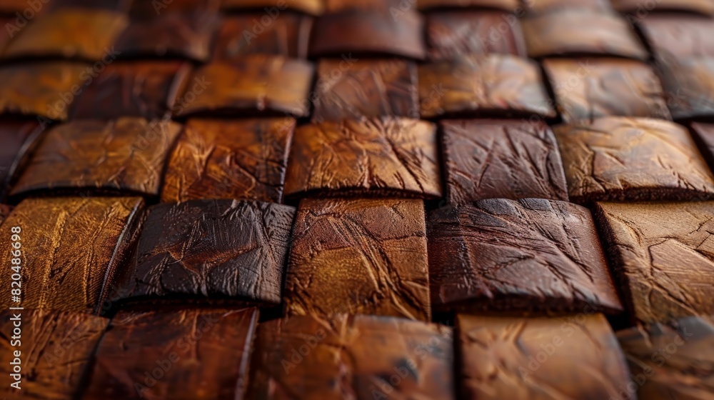 Poster brown abstract background created by squares lined up neatly.