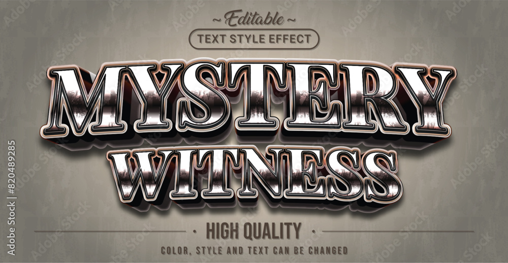 Poster Editable text style effect - Mystery Witness text style theme.