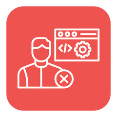 No Programming Experience vector icon. Can be used for No Code iconset.