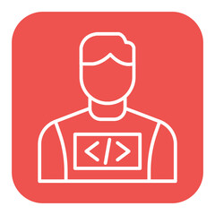 Developer Male vector icon. Can be used for No Code iconset.