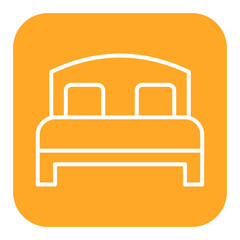 Bed vector icon. Can be used for Comfort iconset.