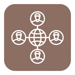 Networking with People vector icon. Can be used for Home Based Business iconset.