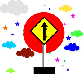 Trafic light signs for road suitable for kids education or elementary school