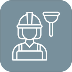 Plumber vector icon. Can be used for Women iconset.