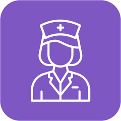 Nurse vector icon. Can be used for Women iconset.