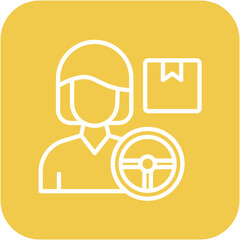 Delivery Driver vector icon. Can be used for Women iconset.