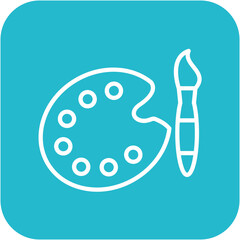 Color Palette vector icon. Can be used for Fabric Features iconset.