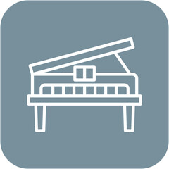 Fototapeta premium Piano vector icon. Can be used for Instrument iconset.