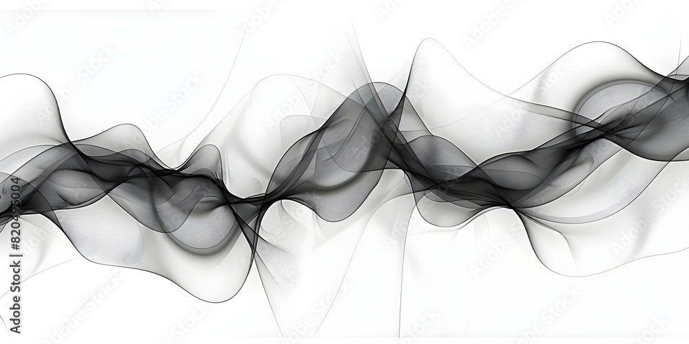 Poster abstract black and white design with voronoi pattern and fine lines. concept abstract art, black and