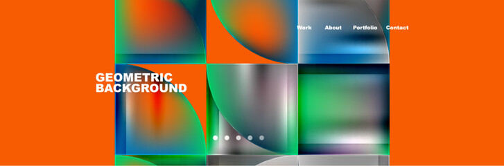 Trendy Simple Round Triangle and Circle with Gradients Abstract Background. Vector Illustration For Wallpaper, Banner, Background, Card, Book Illustration, landing page