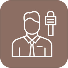 Journalist vector icon. Can be used for Diversity iconset.
