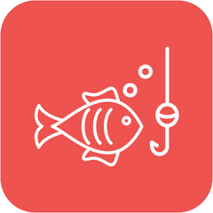 Fishing vector icon. Can be used for Beach Resort iconset.