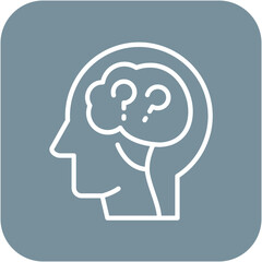 Dementia vector icon. Can be used for Psychology iconset.