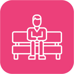 Loneliness vector icon. Can be used for Psychology iconset.