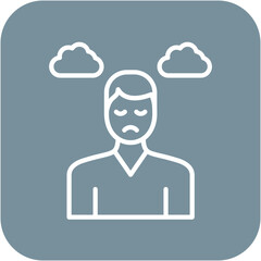 Depression vector icon. Can be used for Psychology iconset.