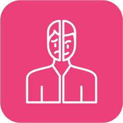 Bipolar Disorder vector icon. Can be used for Psychology iconset.
