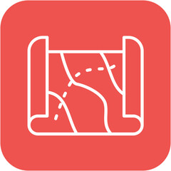 Map vector icon. Can be used for Adventure iconset.
