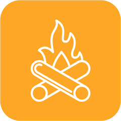 Campfire vector icon. Can be used for Adventure iconset.
