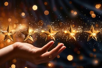 The virtual landscape gleams with five radiant stars, testimony to the outstanding customer service offered.