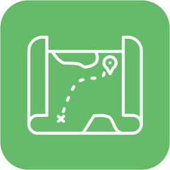 Map vector icon. Can be used for Trekking iconset.