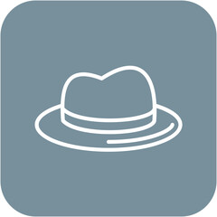Hat vector icon. Can be used for Trekking iconset.
