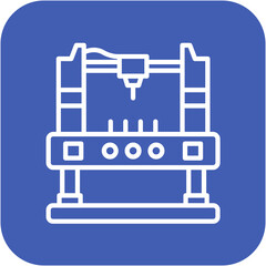 Cnc Machine vector icon. Can be used for Printing iconset.