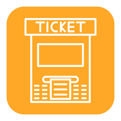 Ticket Machine vector icon. Can be used for Railway iconset.