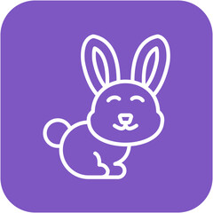 Rabbit vector icon. Can be used for Carnival iconset.