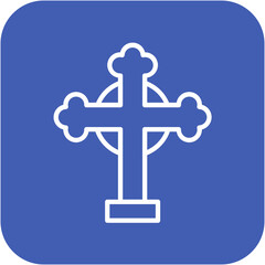 Latin Cross vector icon. Can be used for Carnival iconset.