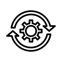 Update icon or logo illustration outline black style