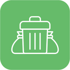 Trash vector icon. Can be used for Homeless iconset.
