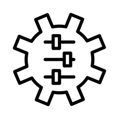 Control icon or logo illustration outline black style