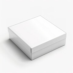 Fototapeta premium White box mockup on white background