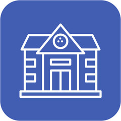 Clubhouse vector icon. Can be used for Golf iconset.