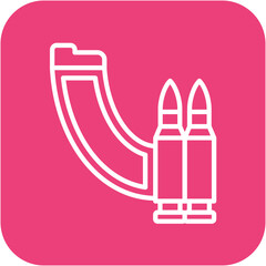 Bullet vector icon. Can be used for Shooting iconset.