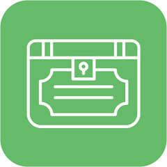 Chest vector icon. Can be used for Fairytale iconset.