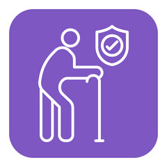 Elder Care vector icon. Can be used for Nursing iconset.