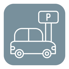 Free Parking vector icon. Can be used for Coworking Space iconset.