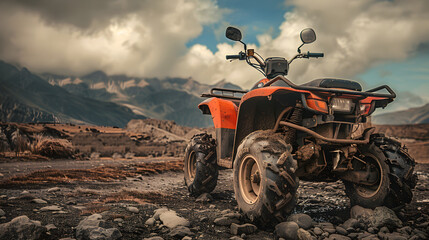 High-Powered Four-Wheeler Quad Ready To Conquer Off-Road Terrains - A True Beast Unleashed