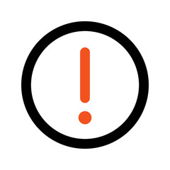 warning outline color icon